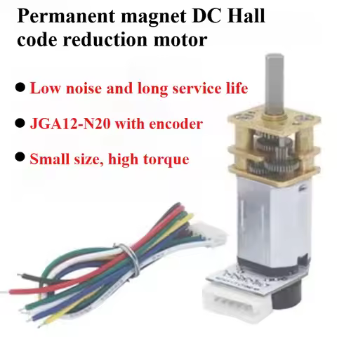 Permanent Magnet DC Hall Encoder Deceleration Motor GA12-N20 Micro DC Deceleration Motor 6V Large To