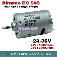 Dynamo DC Motor JOHNSON RS-545 545 24V-36V Mid Rpm Speed High Torque RC DIY