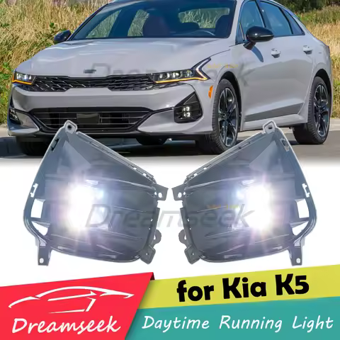 LED Fog Lamp Assembly for Kia K5 DL3 2021 2022 DRL Daytime Running Lights Daylight Fog Light Clear L