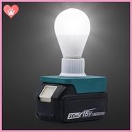 Amostlycute Portable E27 12-60v 7w Bulb Lamp Led Work Light Compatible For Makita 18v Bl Series Lithium Battery