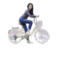 Foldable Bicycle Women's 24/26-Inch Adult Riding Installation-Free Solid Tire Variable Speed Scooter Lightweight Cycling