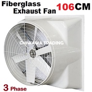 THREE Phase Power 106CM Fiberglass Exhaust Fan (42") 42 Inch Industrial Heavy Duty Ventilator Ventil