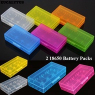 EUCALYTUSS 18650 Battery Box, Anti-slip Plastic Battery ,  Portable Coloful 4 AA AA Battery Box 1835