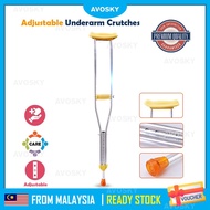 AVOSKY 1 Pcs Tongkat Ketiak Bantu Jalan Aluminium Height Adjustable Auxiliary Shoulder