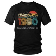 Vintage Male Classic 1980 T-Shirt Streetwear 41 Years Old 41th Birthday Gift Tshirt Short Sleeve Coo