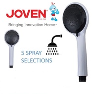 JOVEN Original Water Heater Shower Head with 5 Spray Function Selection White NR
