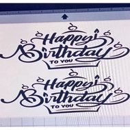 HAPPY BIRTHDAY BALLON STICKER LARGE SIZE ( 2IN1) A4SIZE PAPER