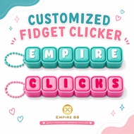 Keyboard Fidget Clicker Keychain Personalized Name Clicker | 3D Printed by Empire Clicks