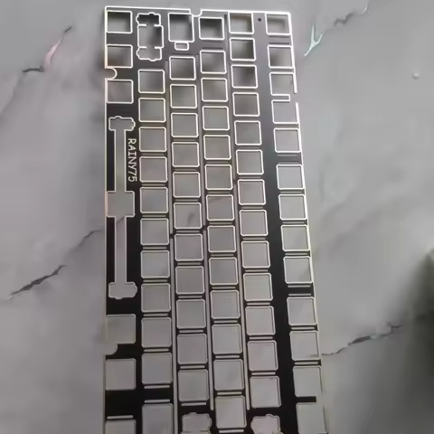 Rainy75 Positioning Plate for Mechanical Keyboard Customized PC POM PP FR4 Carbon Anode Aluminum Pla