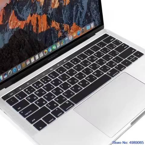 US Russian Russia Language Keyboard Cover Skin for MacBook Pro Touch Bar 13 15 2019 2018 2017 A2159 