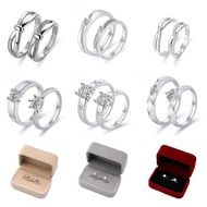 2pcs Premium Couple Rings / 925 Silver Couple Rings / Proposal Engagement Rings Free Box
