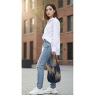 Denim Shoulder Bag Y2k Style