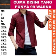 MERAH KEMEJA 99 COLORS 10XL 9XL 8XL 7XL 6XL 5XL 4XL 3XL XXL XL LMS XS Shirt Jumbo Big SIze Men's Shi