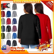(3XL - 5XL) Plus Size Unisex Clothing Cotton Long Sleeve Plain Tshirt Baju Tshirt Kosong Lengan Panj
