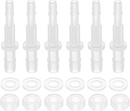 QUARKZMAN Plastic Hose Flange Connector 5/32 Inch x 1/4 Inch (4 mm x 6 mm) Bulkhead Adapter Union Sp