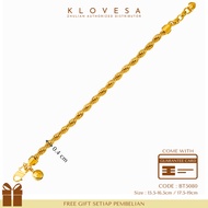 [BT5079] Rantai Tangan PINTAL SABUT halus Original Zhulian Gold Plated Bracelet Jewellery Emas Sadur