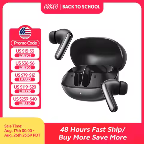 QCY Melobuds N20 BH25HT20A Wireless Bluetooth 6.0 Earphone -50dB Adaptive ANC 13mm Drivers Headsets 