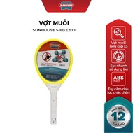 Vợt muỗi điện Sunhouse SHE-E200 cao cấp Vợt muỗi Sunhouse SHE-E200 màu vàng tích hợp đèn báo sạc