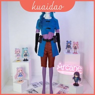 Arcane Cosplay Jinx Costume - Women's Street Style Anime Polyester Fabric