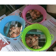 Heat-Resistant Silicone Air Fryer Air Fryer Pot Pan Basket Non-Stick Silicone Air Fryer/