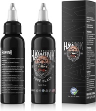 HAWINK Black Tattoo Ink 2 oz (60ml) Vegan-Friendly USA Standard Pigment Tattoo Supplies Concentrated