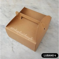 Kraft Handle Cupcake Box 4 Holes