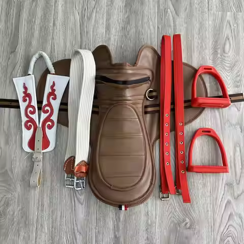 New Complete Set Small Racing Saddles Lightweight Racing Saddles Plus A Tibetan Ethnic Saddle