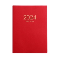 2024 Plan Notebook Calendar Thickened Daily Plan Notebook Weekly Notebook Office School Supplies