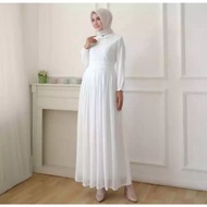 gamis putih wanita,gamis brokat,gamis putih terlaris,kebaya wanita,gaun wanita,baju kondangan,gamis 