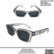 Sunglasses Men Women Rectangular Frame Korean Fashion Style Vintage Retro Distro Brand HATRED ALIVE 