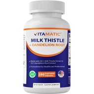 Vitamatic 50:1 Extract 500mg, Dandelion Root 50:1 Extract 100mg, 180 Vegetarian Capsules,, Gluten Fr