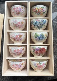 日本碗 套裝 花碗