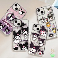 For iPhone 7 8 SE X 11 12 13 14 15 Cute Cartoon Rabbit Black Hat Washed Phone Cases Metal Photo Fram