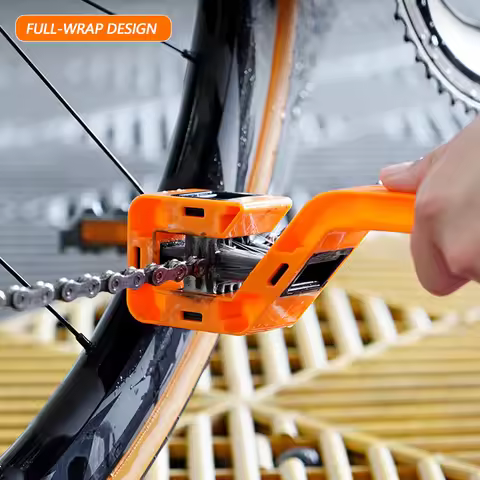 Double Head Chain Cleaning Brush Chain Gear Cleaning Tool Multifunction Motorcycle Bicycle Chain Cle