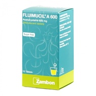 Fluimucil A 600 ชนิดเม็ดฟู 1 กล่องมี 10 เม็ด