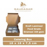 325 GSM THICK RICE BOX / CAKE / CAKE / CATERING BOX SIZE 18X18X7,5 CM