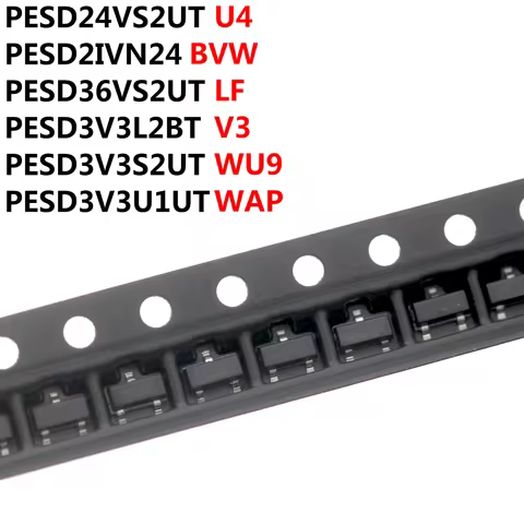 50PCS PESD24VS2UT U4 PESD2IVN24 BVW PESD36VS2UT LF PESD3V3L2BT V3 PESD3V3S2UT WU9 PESD3V3U1UT WAP so