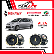 MOHAWK Speaker Alza Gen3 Plug and Play Speaker PNP Front Rear Door PERODUA Alza 2009-2013 OEM Car Sp