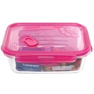 820ml Luminarc Food Container Rectangular Fantasy Dahlia Pure Box
