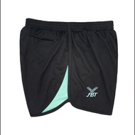 FBT Shorts Back Zip Pocket #674 [Black/Light Turquoise]