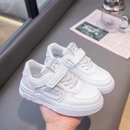 YADOU รองเท้าเด็กผู้หญิงรองเท้าผ้าใบพื้นนิ่มสีขาวขนาดกลางและใหญ่รองเท้าสีขาวรองเท้าสเก็ตบอร์ดฤดูใบไม