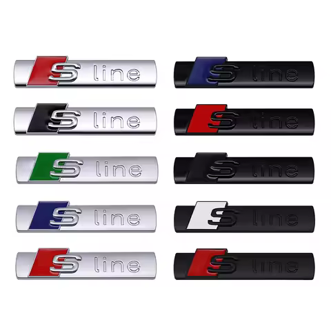 3d Metal SLine Logo S Line Badge Car Fender Side Emblem Sticker For Audi A1 A2 A3 A4 A5 A6 A7 Q2 Q3 