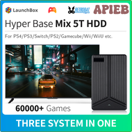 APIEB Hyper Base Mix Launchbox/retrobat/Playnite Portable Ext 5T Gaming HDD 60000 + 3D/Aaa/ เกมย้อนยุคสำหรับ PS4/PS3/PS2/เกม PS5/Wii MNAER