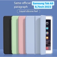 Samsung Tab A9 8.7/Tab A9 Plus 11inch 2023 Flip Magnet Macaron Trifold Standing Cover Silicone Case Smart Casing