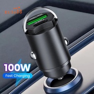 100W USB Mini Invisible Car Charger Suitable for //Samsung/Huawei Mobile Phones