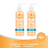 [Paket isi 2] Safi Acne Clarifying 2in1 Cleanser 150ml Facial Wash - Face Wash - Sabun Cuci Muka - P
