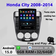 Honxun 9.7นิ้ว Tesla Style 8GB + 64 Android Head Unit สำหรับ Honda City 2008-2014 ESSGOO Acodo ASTRA