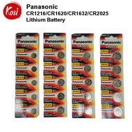 Panasonic CR1216/CR1620/CR1632/CR2025 Lithium Button Battery - 5/10 pcs