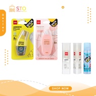 STO Deli Glue Adhesive Roller Glue Stick Gam Stationery Craft Clean Gam Adhesive Liquid Glue Tape Gl