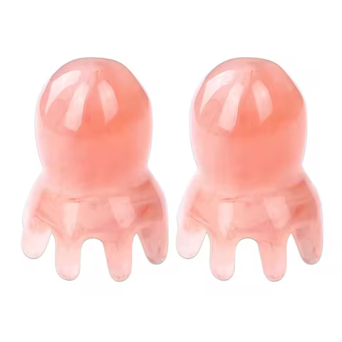 Resin Octopus Massage Comb Head Meridian Scraping Scalp Massage Brush Acupuncture SPA GuaSha Massage